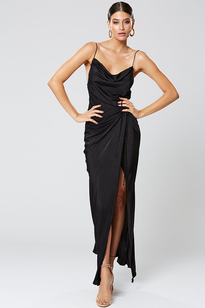 Winona - Zetian Cowl Neck Maxi Dress ...